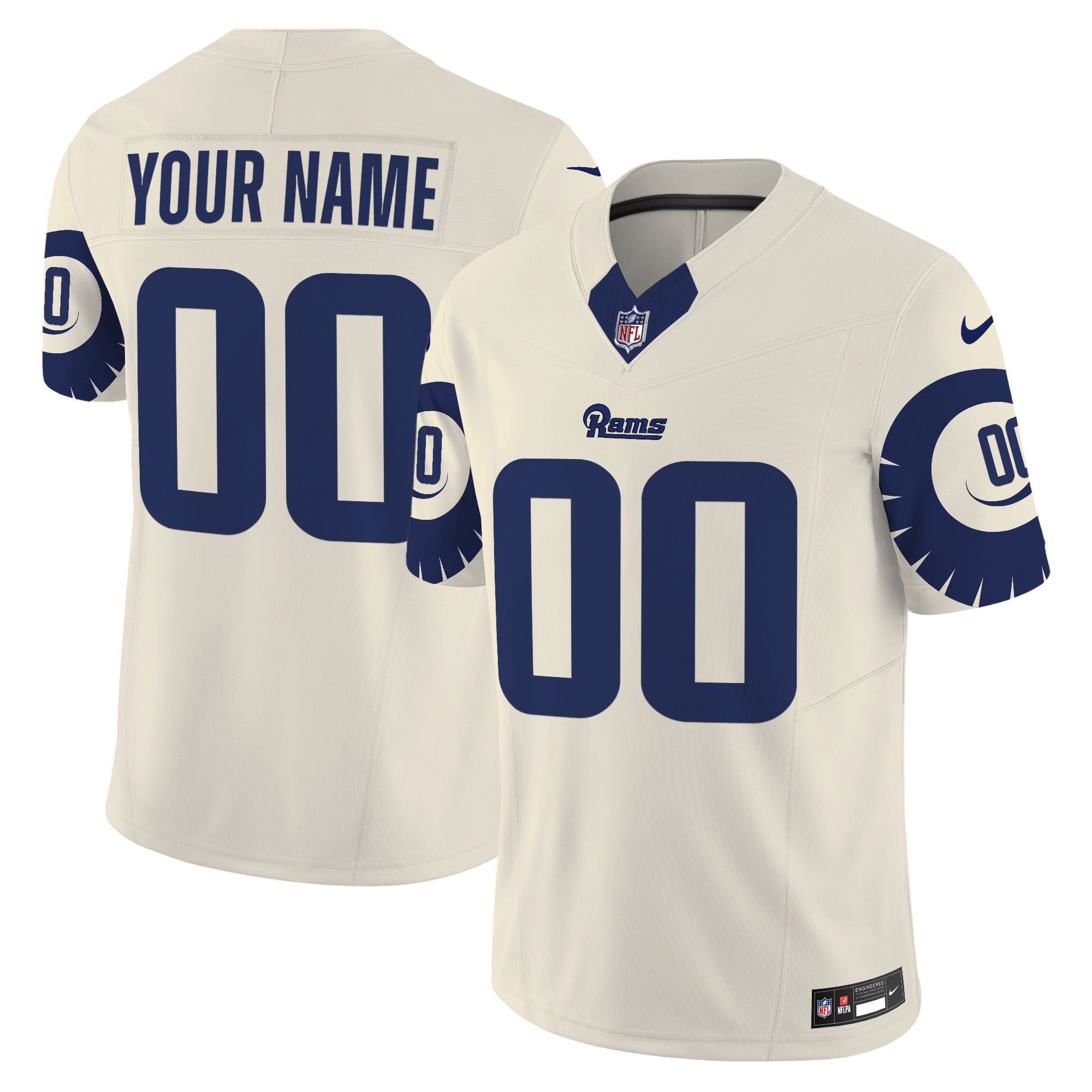 Men Los Angeles Rams Cream 2024 Nike Special Vapor Limited Custom NFL Jersey->customized nfl jersey->Custom Jersey